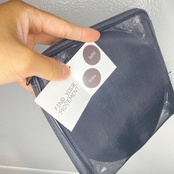 New Bala Exercise Sliders for Yoga HIIT Core Training 2 Pc Set Charcoal Mesh Bag - Picture 2 of 3